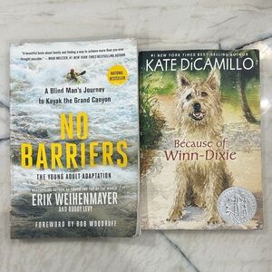 No barriers the young adult adaptation & Because of Winn-Dixie Books paperback